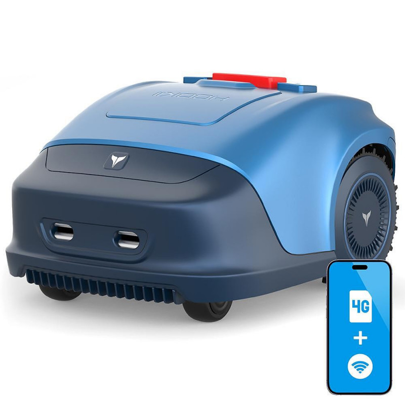 Robot de tuns gazon/iarba HOOKII Neomow S, Pentru până la 1000 m², 60 dB, Wi-Fi, 4G, Bluetooth, Autonomie pana la 120 min, Albastru