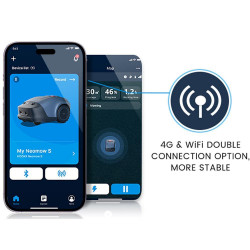 HOOKII Neomow S Robot Lawn Mower, For up to 1,000 m², 60 dB, Wi-Fi, 4G, Bluetooth, Run Time up to 120 Minutes, Blue