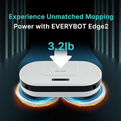 Robot curatare podele Everybot EDGE 2 RS350, 27W, 210 ml, Umeda/uscata, Autonomie pana la 200 min, 7 moduri, Senzor anti-cadere/coliziune, Alb