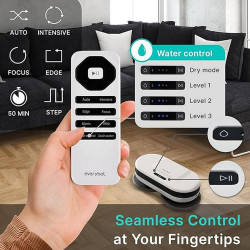 Робот за миене на подове Everybot EDGE 2 RS350, 27W, 210 мл, Мокро/сухо, Автономност до 200 мин, 7 режима, Сензор против падане/блъскане, Бял