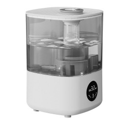 Овлажнител за въздух Xiaomi Lydsto F100S, 25W, 2.5 л, 3 степени, 200 мл/ч, Дисплей, Нощен режим, Таймер, Бял