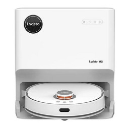 Прахосмукачка робот Xiaomi Lydsto W2, 50W, 5000 Pa, 0.35 л, Автоматична станция, Wi-Fi, Система против падане, Функция "График", HEPA, Бял