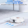 Robot aspirator Xiaomi Lydsto W2, 50W, 5000 Pa, 0.35 L, Statie autogolire, Wi-Fi, Sistem anti-cadere, Functie de programare, HEPA, Alb