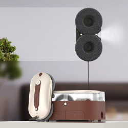 Spider SPRAY Pro Window Cleaning Robot, 120W, 3000 Pa, 3 movement modes, 50 ml, Spray function, Portable charging station, Beige/Brown