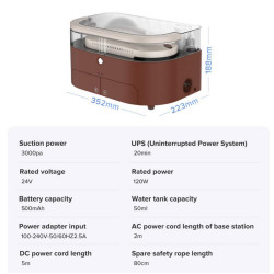 Spider SPRAY Pro Window Cleaning Robot, 120W, 3000 Pa, 3 movement modes, 50 ml, Spray function, Portable charging station, Beige/Brown