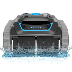 Безкабелен робот за почистване на басейни Wybot S1, 80W, Li-Ion 6400 mAh, За до 120 м2, 6 режима, SMART, Автономия до 200 минути, Self-parking, Auto-reverse, IPX8, Черен
