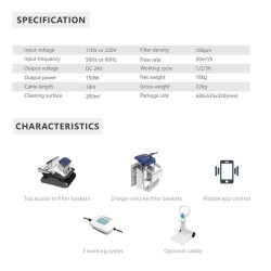 Wybot Raptor Pro Pool Cleaning Robot, 150W, For up to 200 m², 3 cleaning modes, 3 movement modes, Triple motor, Black