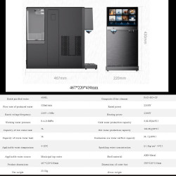 Dozator purificare apa, racire, incalzire si carbogazare ELIXIR Go, 2250W, Incalzire 18 l/h, Racire 3 l/h, Carbogazare, Filtrare in mai multe etape, Wi-Fi, Negru