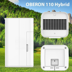 Oberon 110 HYBRID 2-in-1 Air Purifier and Humidifier, 21W, For up to 15 m², 110 m³/h, Wi-Fi, 3 speeds, Carbon filter, Night mode, Timer, White
