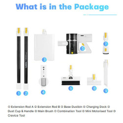 Aspirator vertical fara fir Xiaomi Lydsto H4, 1000W, 25 kPa, 0.4 l, 3 trepte, Autocuratare, Autonomie pana la 60 min, Alb