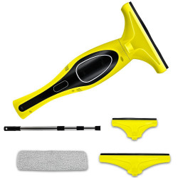 Aspirator de geamuri Attractive Luna 100 Pro, Baterie Li-ion 2AH, 50 ml, Autonomie pana la 30 min, Galben/Negru