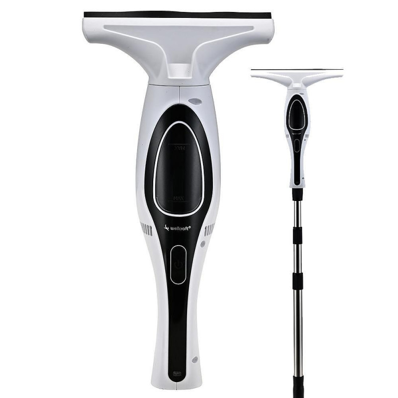 Aspirator geamuri Attractive Luna 100 Pro, Baterie Li-ion 2AH, 50 ml, Autonomie pana la 30 min, Alb/Negru