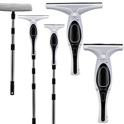 Aspirator geamuri Attractive Luna 100 Pro, Baterie Li-ion 2AH, 50 ml, Autonomie pana la 30 min, Alb/Negru