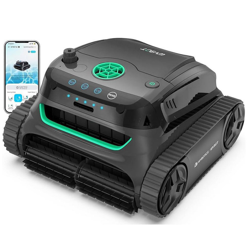 Безкабелен робот за почистване на басейни Wybot S2, 91W, За до 300 м2, SMART, 3 режима, Self-parking, Auto-reverse, IPX8, Сив