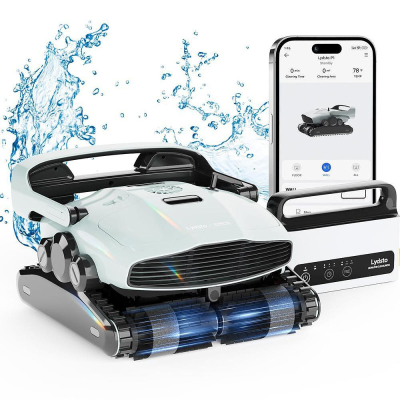 Robot curatare piscine Xiaomi Lydsto P1, 150W, SMART, Pana la 180 m², 3 L, 3 perii, Timer, Alb