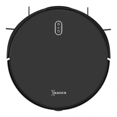 MAGNUM X Robot Vacuum Cleaner, 40 W, 3000 Pa, Dry and Wet Cleaning, 3-Stage Filtration, Wi-Fi, Scheduling Function, Black