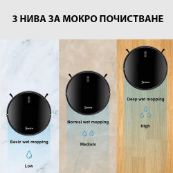 MAGNUM X - Прахосмукачка робот със сухо и мокро почистване (черен)