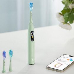 Ηλεκτρική οδοντόβουρτσα Oclean X Ultra 20, φωνητική βοηθός AI, 84000 στροφές ανά λεπτό, Wi-Fi, Bluetooth, οθόνη αφής, αυτονομία έως 40 ημέρες, Πράσινη
