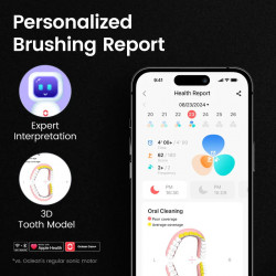Oclean X Ultra 20 Electric Toothbrush, AI Voice Assistant, 84,000 rpm, Wi-Fi, Bluetooth, Touchscreen, Up to 40 Days of Battery Life, Black