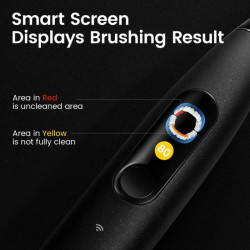 Електрическа четка за зъби Oclean X Ultra 20, AI гласов асистент, 84000 об/мин, Wi-Fi, Bluetooth, Touch screen, До 40 дни автономност, Черен