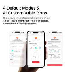 Elektromos fogkefe Oclean X Pro 20, AI, Maglev 4.0, 84000 rpm, Wi-Fi, FlexFit, IPX7, Smart Alarm a kihagyott zónára, 40 napos üzemidő, fehér színű