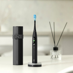 Електрическа четка за зъби Oclean X Ultra 20 S, 84000 об/мин, AI, Интелигентни сензори, Bluetooth, Wi-Fi, Адаптация към ортодонтско лечение, LED, 3 глави, Черен