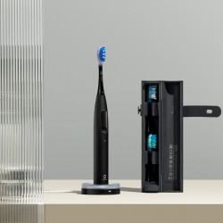 Periuta de dinti electrica Oclean X Ultra 20 S, 84000 rpm, AI, Senzori inteligenti, Bluetooth, Wi-Fi, Adaptare la tratamentul ortodontic, LED, 3 capete, Negru