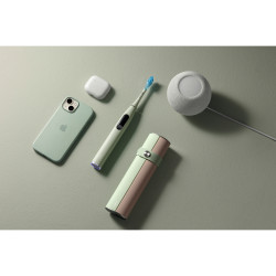 Periuta de dinti electrica Oclean X Ultra 20 S, 84000 rpm, AI, Senzori inteligenti, Bluetooth, Wi-Fi, Adaptare la tratamentul ortodontic, LED, 3 capete, Verde