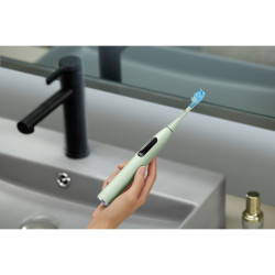 Elektromos fogkefe Oclean X Ultra 20 S, 84000 rpm, AI, Intelligens érzékelők, Bluetooth, Wi-Fi, Alkalmazkodás a fogszabályozó kezeléshez, LED, 3 fej, zöld