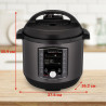 Мултикукър Instant Pot Pro Crisp + Air Fryer 140002701, 1500 W, 7.6 л, 11 програми, Кошница Air Fryer, LCD дисплей, Черен