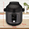 Instant Pot Pro Crisp + Φριτέζα αέρος 140002701, 1500 W, 7,6 L, 11 προγράμματα, καλάθι φριτέζας αέρος, οθόνη LCD, Μαύρο
