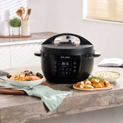 Multikooker Instant Pot XL 140001901, 1200W, 7.1 l, 7 programe, Start intarziat, Ecran LCD, Negru