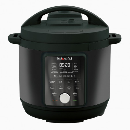 Мултикукър Instant Pot Duo Plus Whisper Quiet 112307901, 1000 W, 5.7 л, 9 програми, Отложен старт, LCD дисплей, Черен