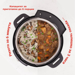 Instant Pot Duo Plus Whisper Quiet 112307901, 1000 W, 5,7 L, 9 προγράμματα, έναρξη με καθυστέρηση, οθόνη LCD, Μαύρο