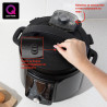 Instant Pot Duo Plus Whisper Quiet 112307901, 1000 W, 5,7 L, 9 προγράμματα, έναρξη με καθυστέρηση, οθόνη LCD, Μαύρο