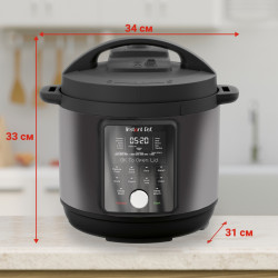 Instant Pot Duo Plus Whisper Quiet Multicooker 112307901, 1000 W, 5.7 L, 9 Programs, Delayed Start, LCD Display, Black