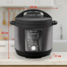 Мултикукър Instant Pot Duo Plus Whisper Quiet 112307901, 1000 W, 5.7 л, 9 програми, Отложен старт, LCD дисплей, Черен