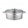Cratita cu capac Oliver Voltz OV51210Q28, 6 L, 28 x 10 cm, Inductie, Cu fund gros, Inox