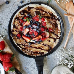 Τηγανίτα τηγανίτας Royalty Line RL-CP24M, 24 cm, επίστρωση Greblon, επαγωγή, γραφίτης