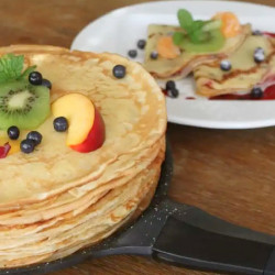 Тиган за палачинки Royalty Line RL-CP24M, 24 см, Покритие Greblon, Индукция, Графит