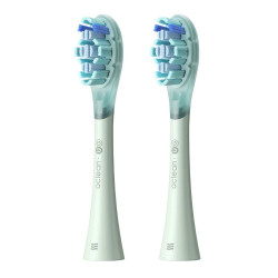 Комплект 2 бр резервни глави за електрическа четка за зъби Oclean Ultra Gum Care Brush Head, Мека, Нежно почистване, DuPont, FlexFit, Зелен