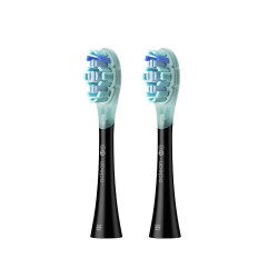 Комплект 2 бр резервни глави за електрическа четка за зъби Oclean Ultra Gum Care Brush Head, Мека, Нежно почистване, DuPont, FlexFit, Черен