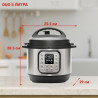 Instant Pot Duo mini gyorsfőző 110004501, 700W, 3L, 11 program, 7 funkció, Set and Forget funkció, rozsdamentes acél, ezüst
