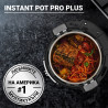Instant Pot Pro Plus 112020101, 1200W, 5,7 l, 10 program, WiFi vezérlés, Rozsdamentes acél, Fekete színű