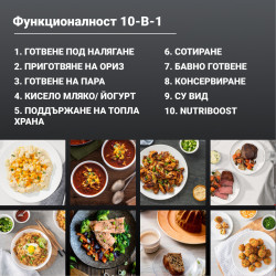 Instant Pot Pro Plus 112020101, 1200W, 5,7 l, 10 program, WiFi vezérlés, Rozsdamentes acél, Fekete színű