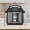 Instant Pot Pro Plus 112020101, 1200W, 5,7 l, 10 program, WiFi vezérlés, Rozsdamentes acél, Fekete színű