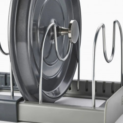 Organizator de vase Joseph Joseph 85167, 7 Separatoare reglabile, Extensibil, Gri/Negru