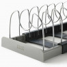 Organizator de vase Joseph Joseph 85167, 7 Separatoare reglabile, Extensibil, Gri/Negru