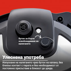 Multicooker Instant Pot Duo Crisp + Air Fryer 140004201, 1500 W, 8 L, 11 programe, Cos Air Fryer, EvenCrisp, Inox/Negru