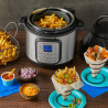 Multicooker Instant Pot Duo Crisp + Air Fryer 140004201, 1500 W, 8 L, 11 programe, Cos Air Fryer, EvenCrisp, Inox/Negru